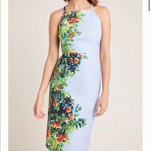 Maeve Orange Bough Dress Anthropologie